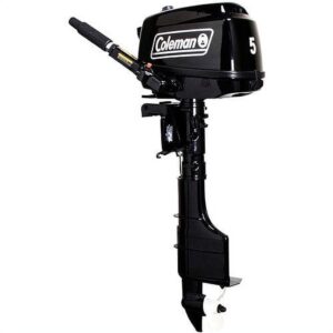 Coleman Powersports 5 HP 4 Stroke Outboard Boat Motor with Easy Pull Start F5BMS