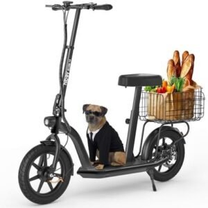 Hiboy MAX Pro Electric Scooter, 46.6 Mi Long Range, 22 MPH Power by 650W MAX Motor, 11” Pneumatic Tires, Split Hub Design, Dual Suspension, 265lbs MAX Load, Commuting Electric Scooter for Adults