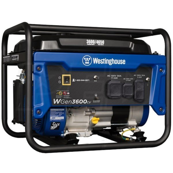 Westinghouse WGen3600cv – 3600 Watt Portable Generator w/ RV Outlet & CO Sensor (49-State)